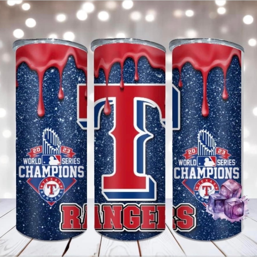 Texas Rangers World Series tumbler